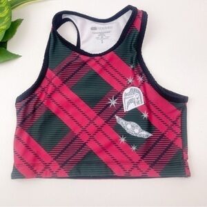 Goldsheep Star Wars Plaid Mando Crop Top Holiday Activewear Tank Size Small